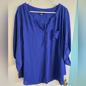 Torrid Royal Blue Blouse Size 3
